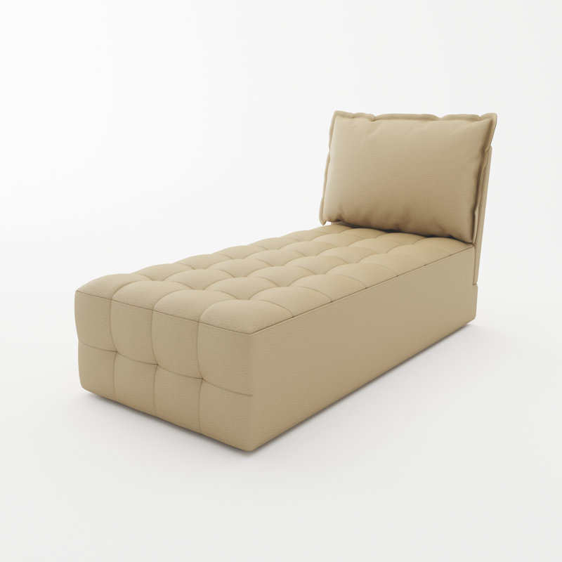 Chaise longue rembourrée Sumukh, Or moutarde