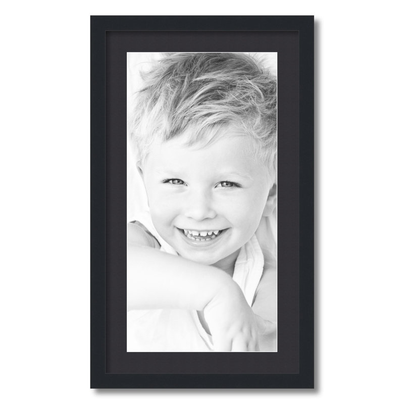 Matte Picture Frame with Mat, Black