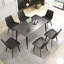  Ensemble de table de salle à manger Juvan 7 pièces avec 6 chaises en similicuir-1184194833-1184194832
