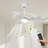28" Ultra-Quiet Modern Ceiling Fan with 3-Color LED Lighting, Energy-Saving DC Motor & Remote, 3 ABS Blades-1852549628