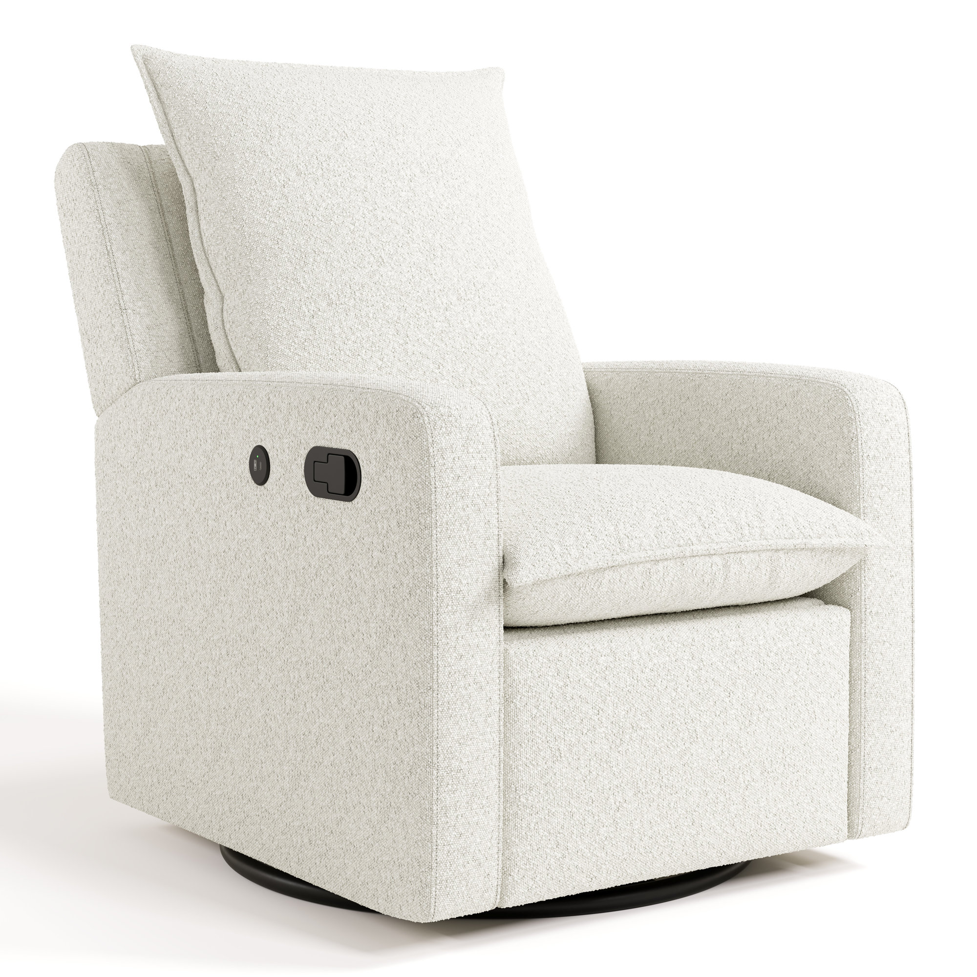 Storkcraft Timeless Recline Glider with USB, Ivory Boucle