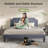 Toman Steel Bed Frame Upholstered with Headboard, No Boxing Needed-1557455445-1589773747