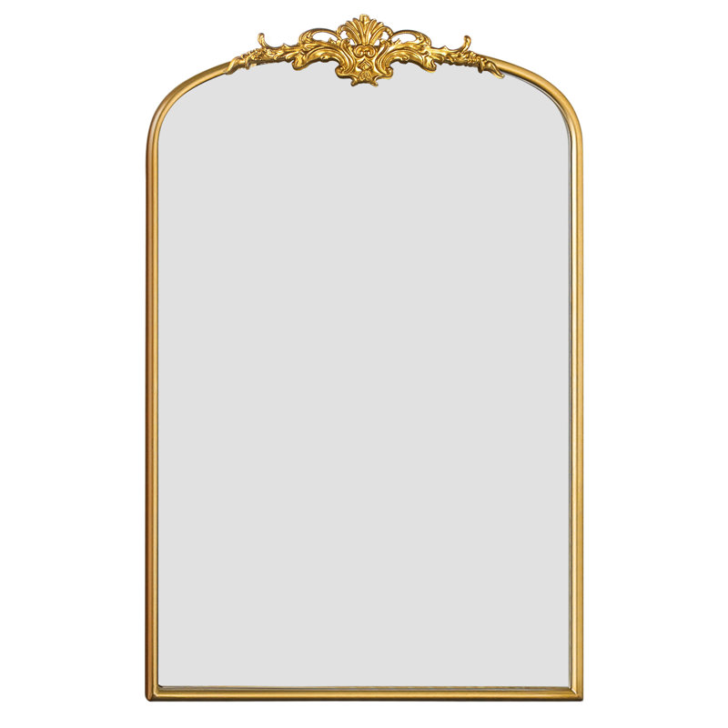 Kherington Vintage Metal Arch Decorative Accent Mirror, 36" H x 24" W