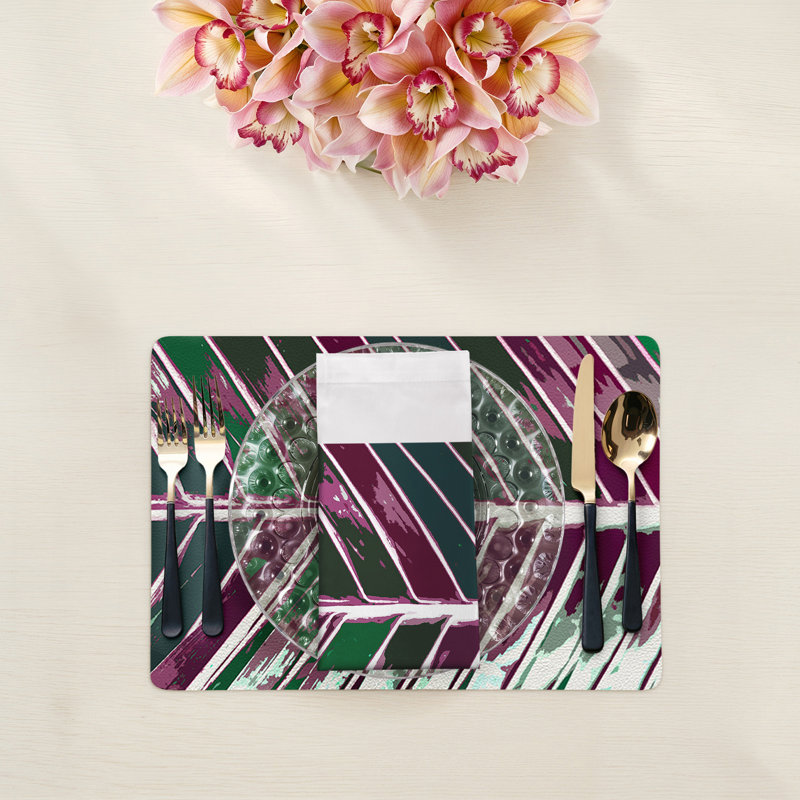 Tropical Leaf Cotton Sateen Dinner Napkins, Magenta
