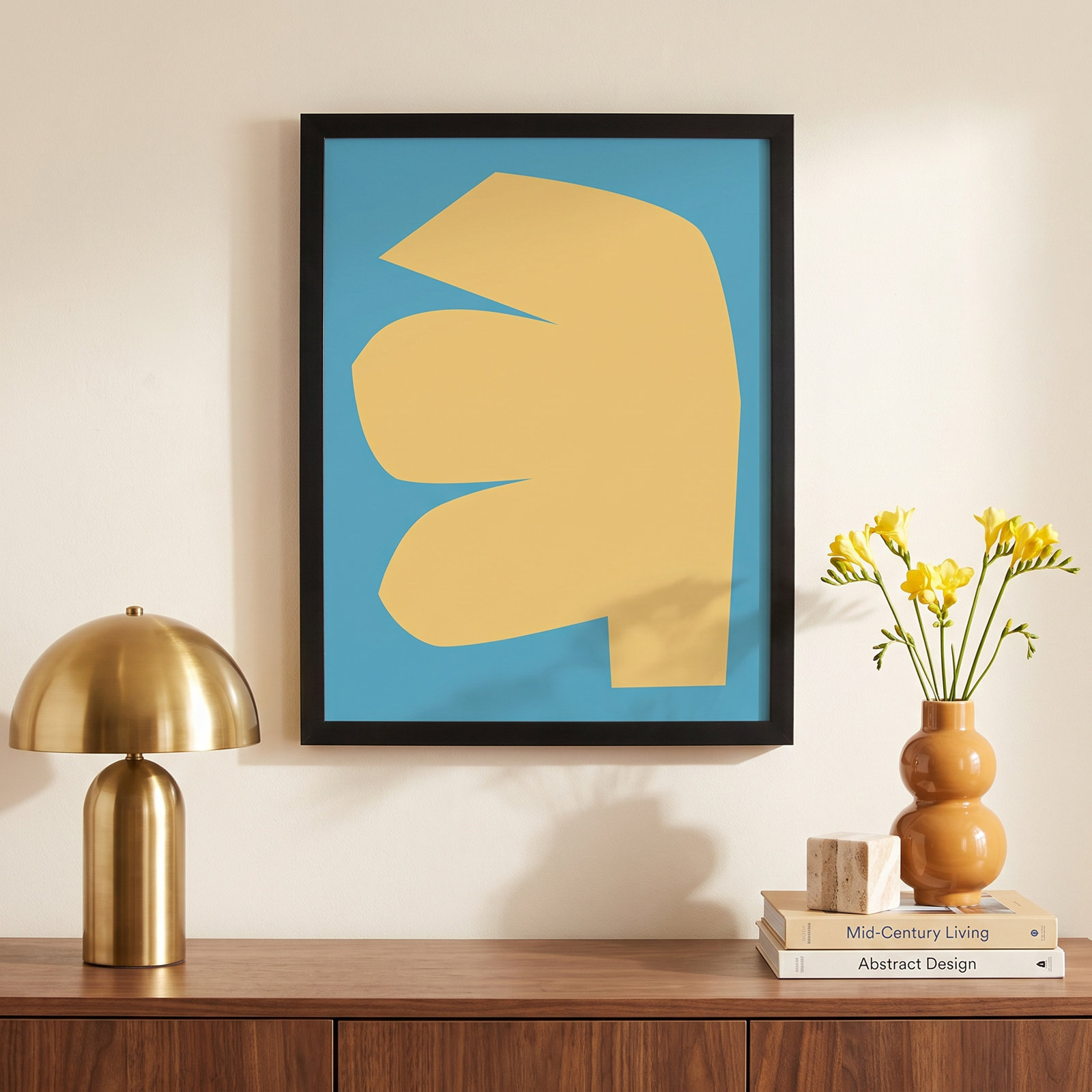 Blue Study 1 Print by Michael Kempen, 20"H x 16"W x 1.25"D, Black Framed