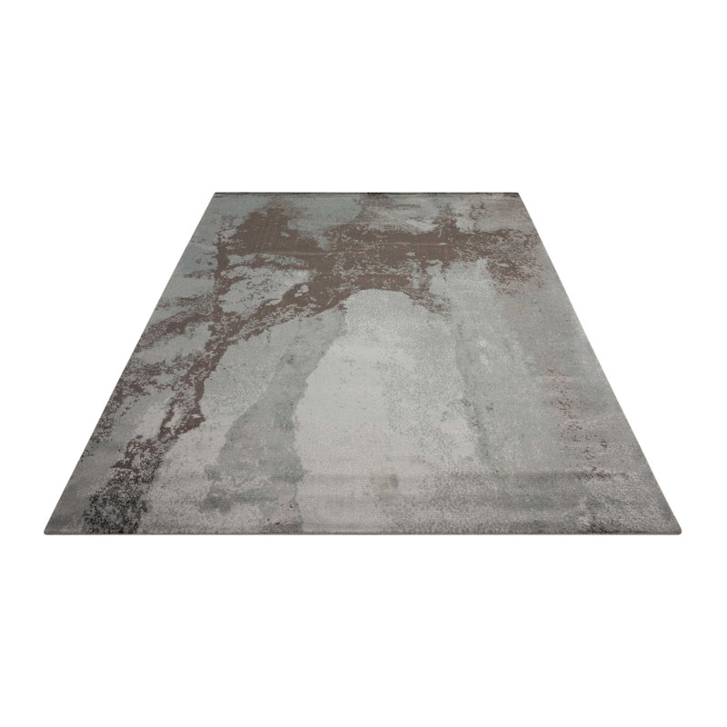 Viscose Abstract Indoor Rug, Rectangle 5'6" x 8'