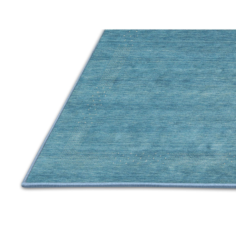 Tapis contemporain bleu, Rectangle 4 pi x 6 pi