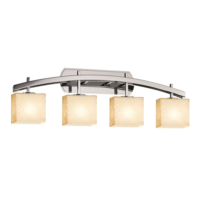 Casson 4 - Light Bath Bar, Polished Chrome, Frosted Crackle