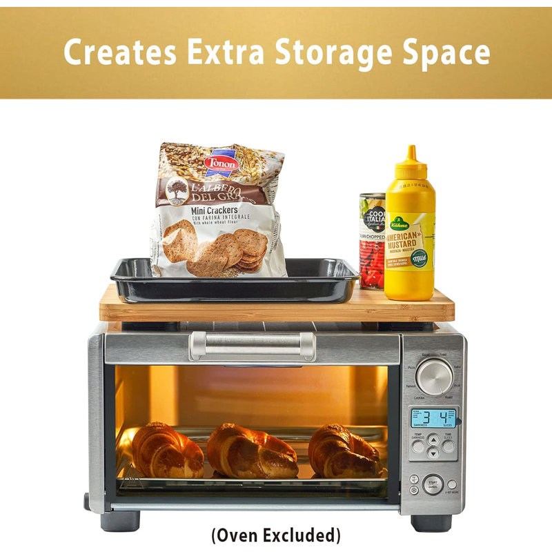 Cutting Board Compatible With Mini Smart Oven, Countertop Oven Accessory With Heat-Resistant Non-Slip Silicone Feet To Create Storage Space And Protect Cabinets