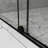 60 In. W X 72 In. H Sliding Semi-Frameless Shower Door In Matte Black Finish With Clear Tempered Glass