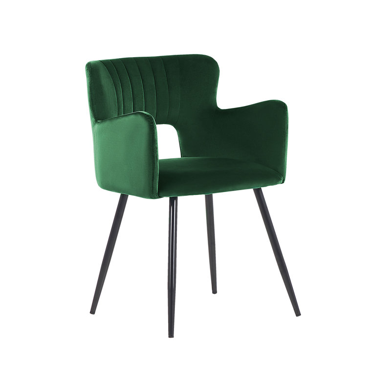 Kirssy Upholstered Dining Chair, Emerald Green, 2