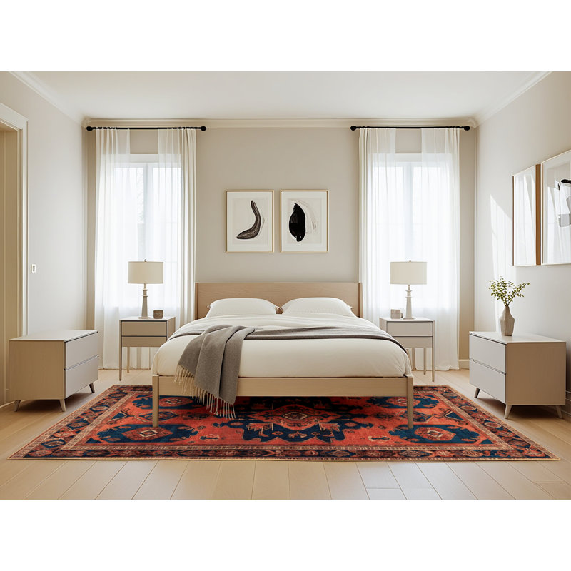Tapis brun lavable à la machine, Rectangle de 5 pi x 8 pi