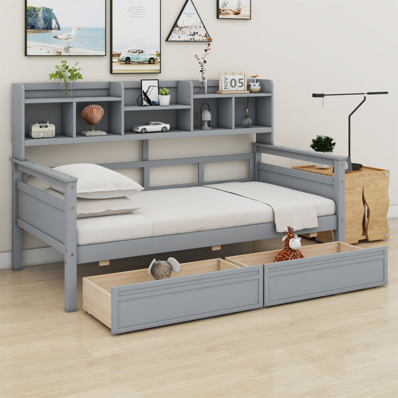 Alamgir Solid Wood Daybed, Gray, Twin
