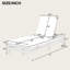 Chaise longue d'extérieur en bois massif 80 po avec coussins épais, ensemble de 2 fauteuils de patio réglables à 5 positions (ensemble de 2)-2041968095
