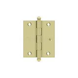 Deltana CH3025U3-UNL 3" x 2-1/2" Hinge, w/ Ball Tips in Unlacquered Brass Pair