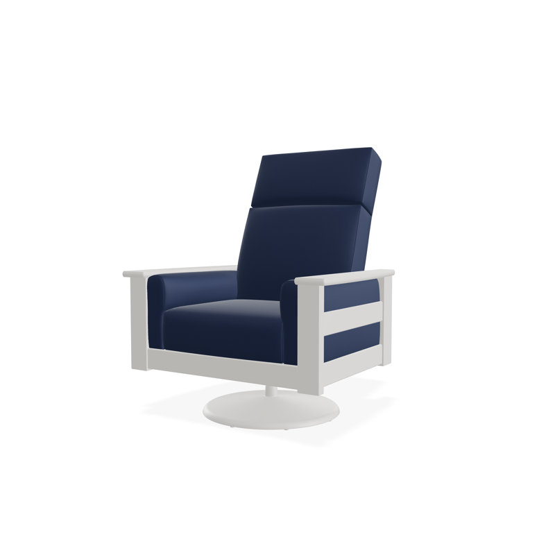 Leeward Polymer Outdoor Lounge Chair, Snow, Huskie