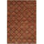 Wool Geometric Area Rug in Rust-21527189