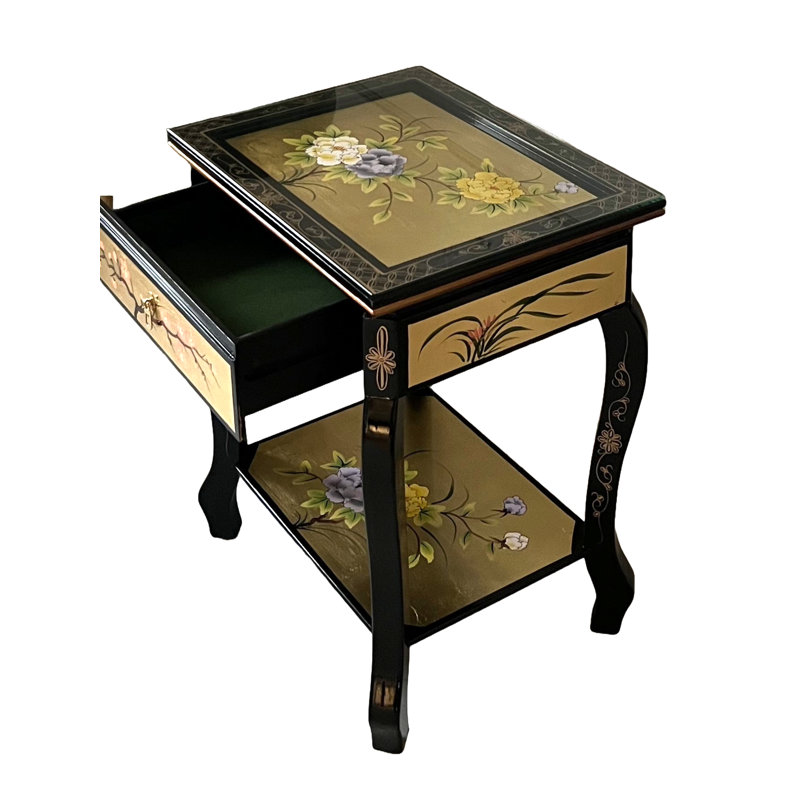 Gold Leaf End Table