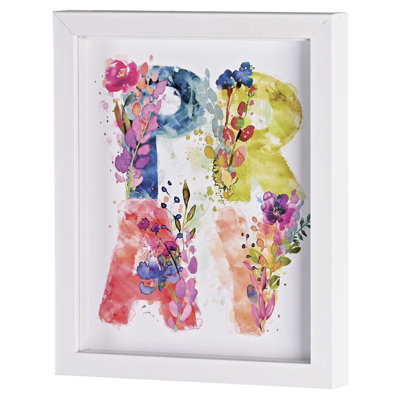 Framed Art Pray Floral 8X10