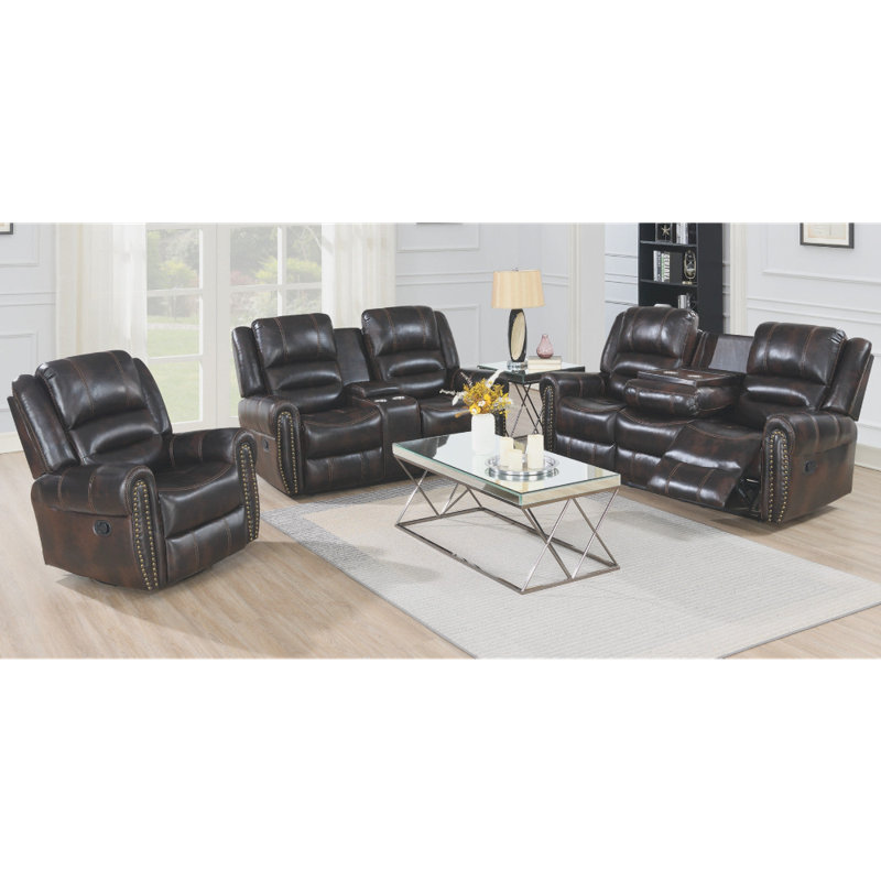 Ensemble de salon inclinable 3 pièces Thjodulf
