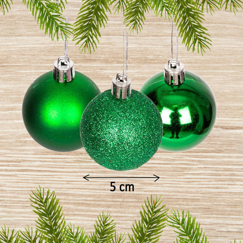 Polyvinyl Chloride (PVC) Ball Ornament, 5cm H x 5cm W x 5cm D, Green