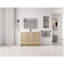 Meuble-lavabo autoportant de 48 po avec lavabo en résine et 3 portes d'armoire à fermeture en douceur, contreplaqué (KD-PACKING)-816124115