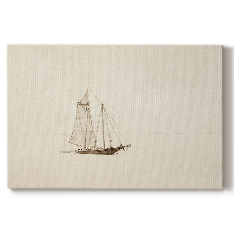 «Vintage Nautical Print», impression encadrée sur toile, H 41 po x l 61 po