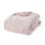 Ensemble de literie en sherpa écrasé mauve clair, simple / très grand, confortable