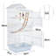 Iron Pointed Top Floor Bird Cage with Perch-553747898