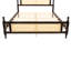 Grand lit en bois de pin avec tête de lit décorative et finition stable en bois massif, plateforme de support-2111578333
