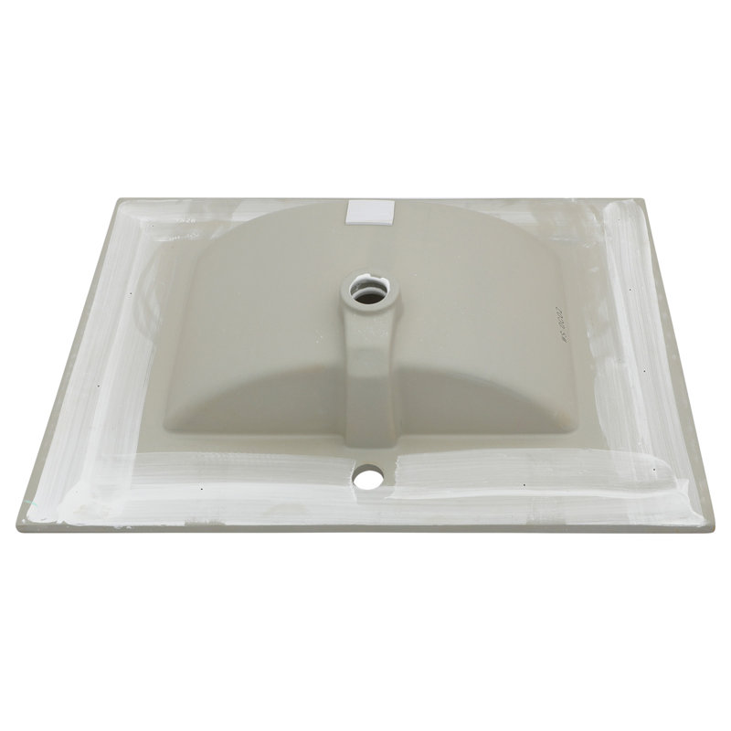 Comptoir de meuble-lavabo simple blanc 32 po x 20 po avec 1 trou de robinet et trop-plein