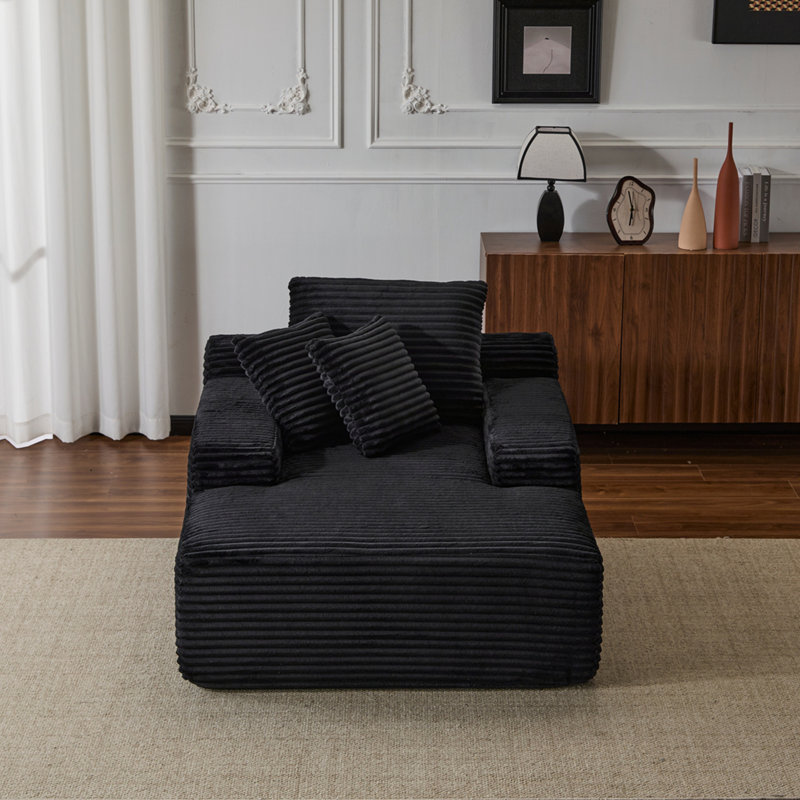 Chaise longue surdimensionnée Cozy Cloud, Noir