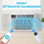Climatiseur de fenêtre intelligent 12 000 BTU avec Wi-Fi, climatiseur écoénergétique, refroidissant jusqu'à 600 pieds carrés Pieds carrés, déshumidificateur et ventilateur intégrés, mode veille, minuterie 24H, filtre lavable, installation facile