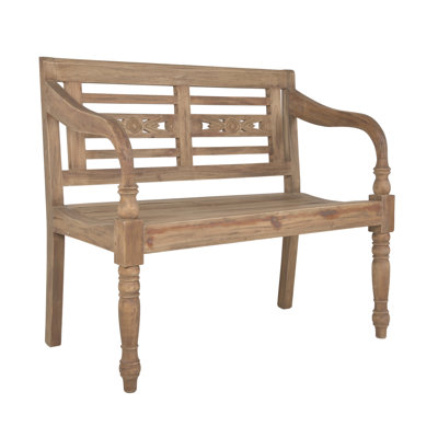 Bern Solid Wood Mahogany Outdoor Bench