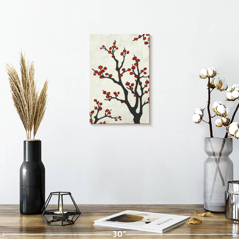 Harnek Red Berry Branch II, H 12 po x l 8 po