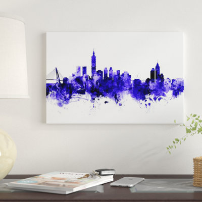 «Taipei, Taïwan Skyline» par Michael Tompsett - impression sur toile tendue
