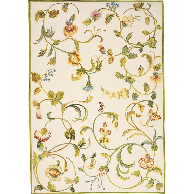 Savonile Ravenna Azm Wool Floral Area Rug, Rectangle 11'3" x 15'9"