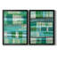 Motif bleu sarcelle I, ensemble de 2 reproductions de cadres rectangulaires sur toile-740200845-740200847
