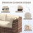 Yentin Straight Wicker Loveseat with Cushions-650554575