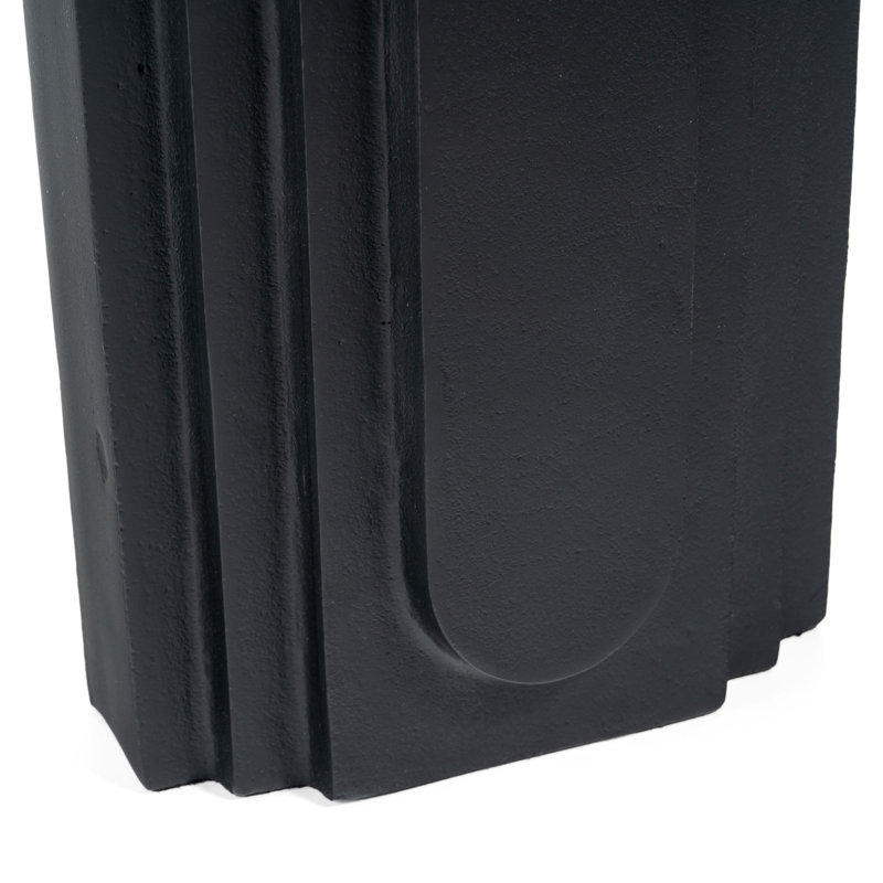Calyx Handmade Aluminum Table Vase, Black