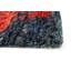 Tapis décoratif bleu en laine de conception unique 5 pi 2 po x 7 pi 10 po noué à la main New Age