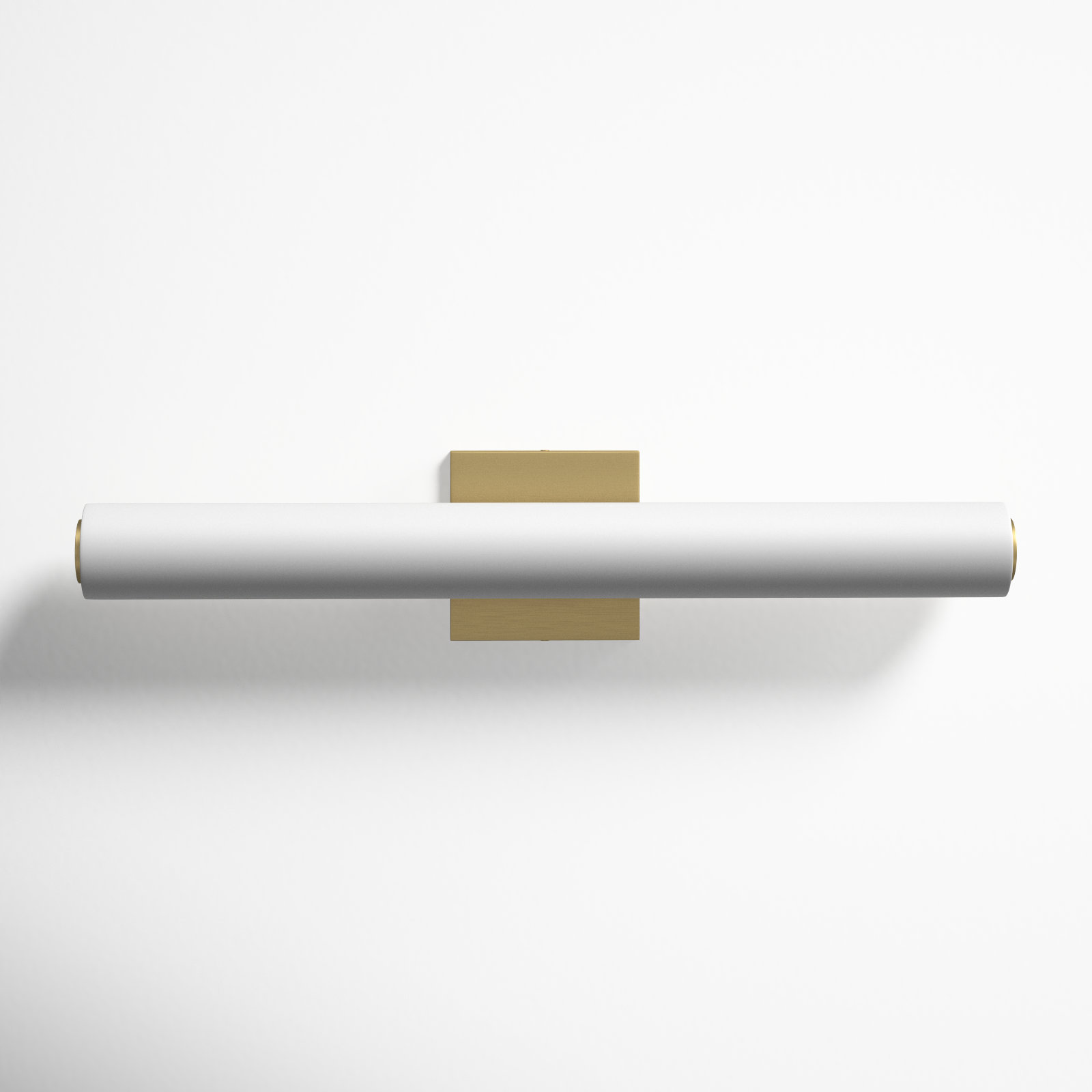 Aryon Single Frosted Dimmable LED Bath Bar, Lacquered Brass