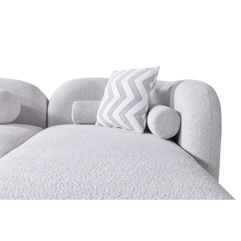 Canapé modulaire Lynda Boucle RAF, Tissu sable