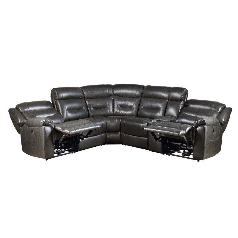 Canapé modulaire inclinable en cuir Barfuss