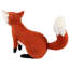 Décoration de table 15,75 "renard assis en peluche orange et crème