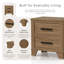  Table de chevet 2 tiroirs Antibes Rowane (ensemble de 2)