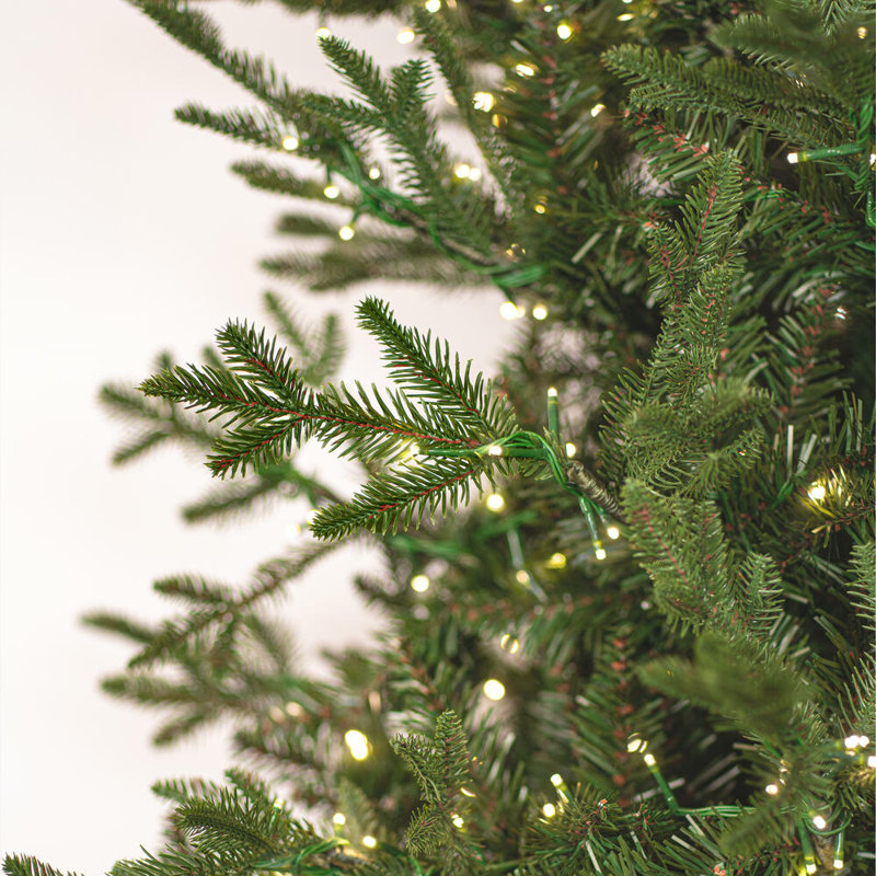 Kamas Fraiser Fir Artificial Christmas Tree with Warm White Low Voltage 3Mm LED Lights, 9' H