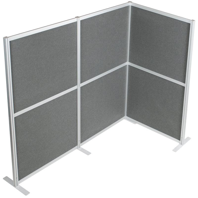Cloison de bureau 3 panneaux en aluminium