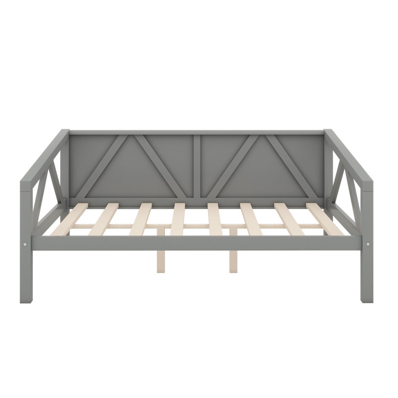 Daybed With Wood Slat Support, Gray