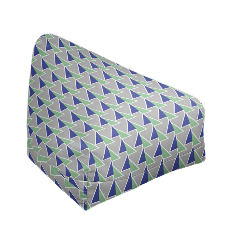 Fauteuil à billes standard &, H 38 po x L 42 po x P 29 po, Pas de bourre, Vert / bleu